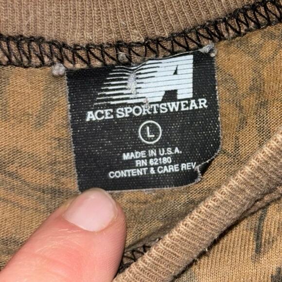Vintage Ace Sportswear camo men’s t-shirt (large) - Picture 2 of 4